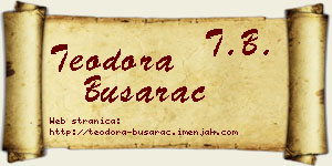 Teodora Busarac vizit kartica